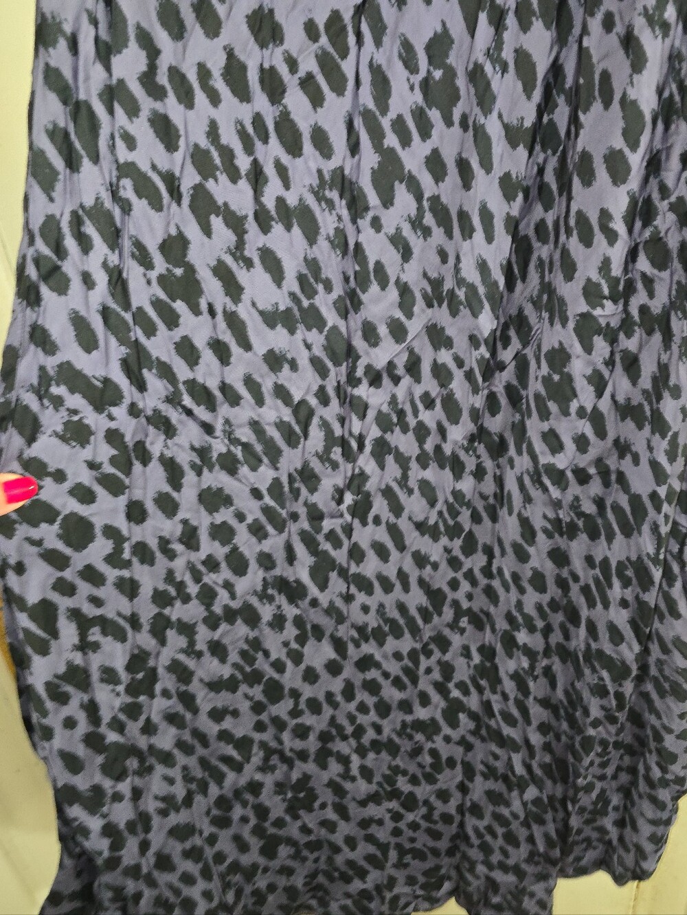 NWT Bella Dahl Bexley Bias Slip Midi Dress In Navy Leopard XL - Picture 7 of 9